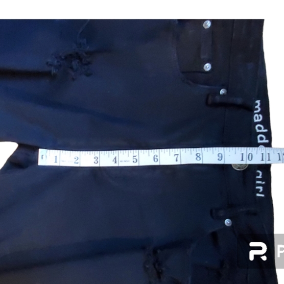 Madden Girl Black Destroyed Mom Jeans - Picture 7 of 8